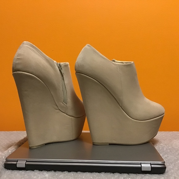 Fierce Microsuede Wedge Booties (8M) - Picture 2 of 7